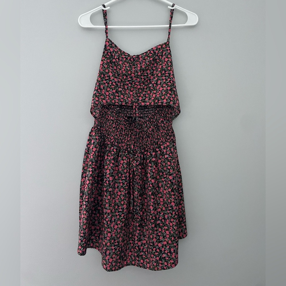 SHEIN Black and Pink Floral Dress